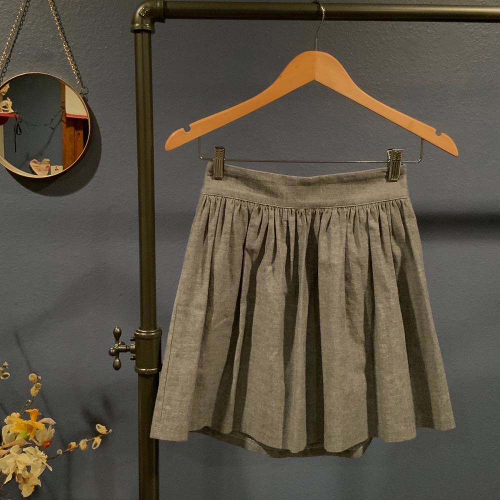 Cotton perfect condition chambray skater skirt